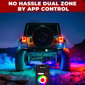 DITRIO under-vehicle illumination highlighting brighter ground coverage for safe driving