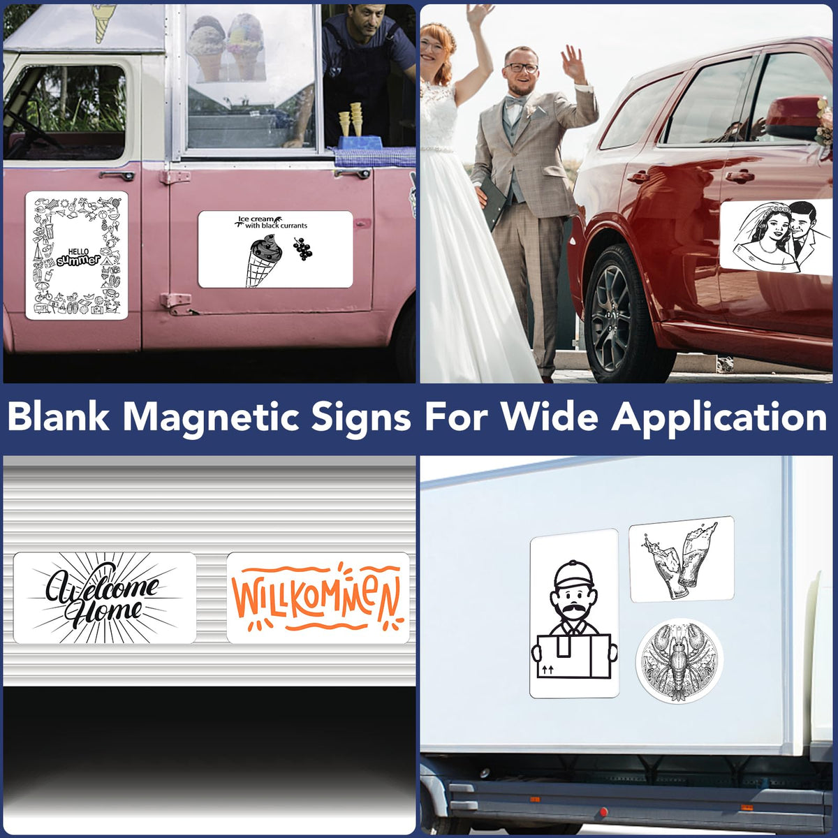 DIYMAG lifestyle shot of a van with a large custom magnet promoting professional appearance