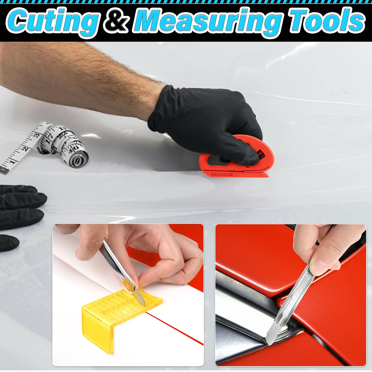 DIYSELF squeegee close-up demonstrating smooth bubble removal for a professional finish