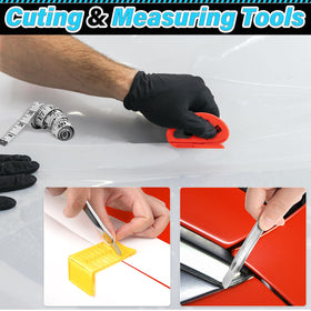 DIYSELF squeegee close-up demonstrating smooth bubble removal for a professional finish