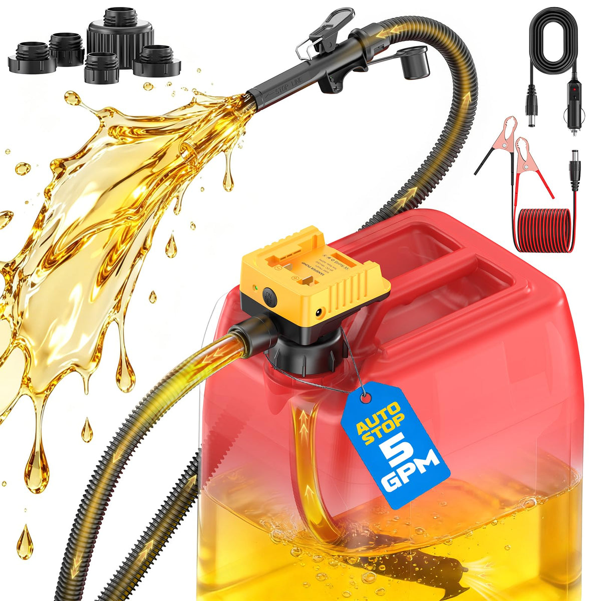 DIYtoolifz front view showing pump body and portability benefit