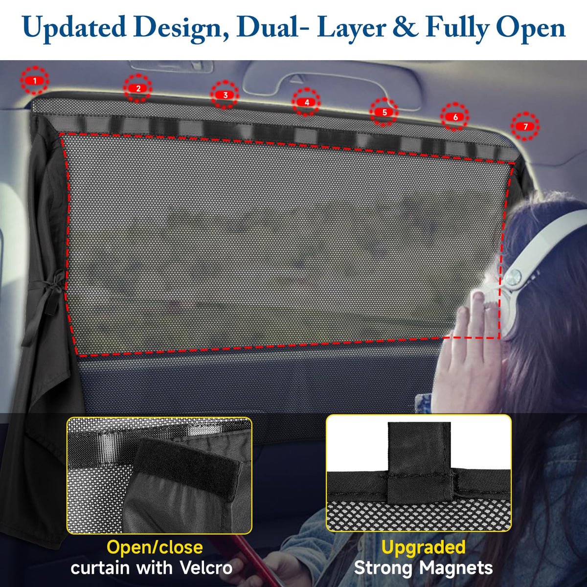 DIZA100 blackout fabric detail illustrating full light block for nap comfort