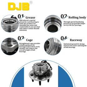DJB hub installed on Silverado front assembly demonstrating proper fitment
