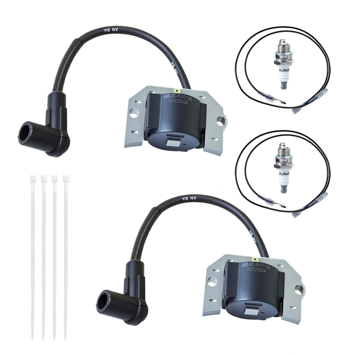 DKIIGAME front packaging showing complete coil and spark plug kit for quick replacement