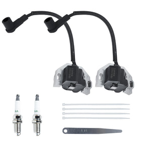 DKIIGAME front packaging showing ignition coil and spark plug kit and clear benefit of ready replacement
