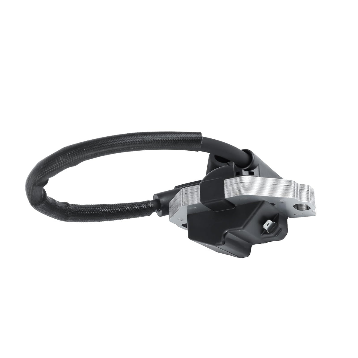 DKIIGAME installed ignition coil on Kawasaki engine demonstrating correct fit and improved starting