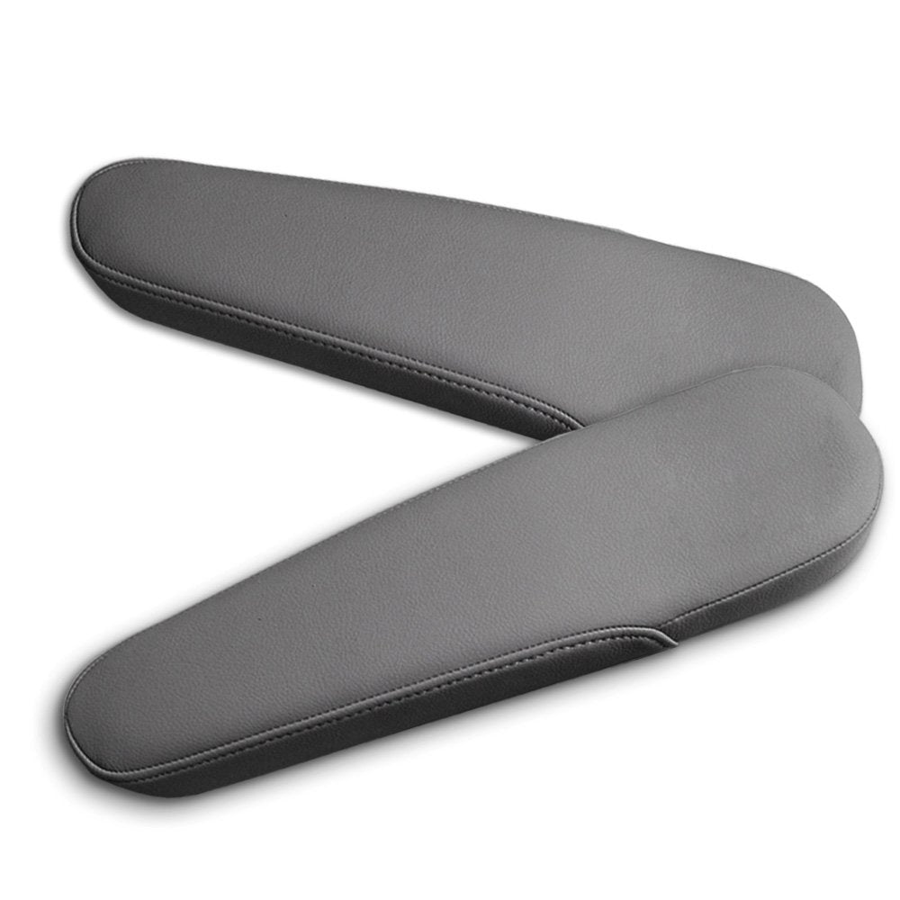 DKIIGAME front view of darker gray armrest cover showing fit and finish benefit