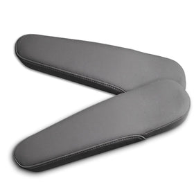 DKIIGAME front view of darker gray armrest cover showing fit and finish benefit