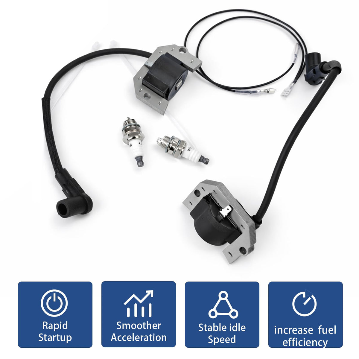 DKIIGAME spark plug close-up highlighting clean electrode for consistent spark performance