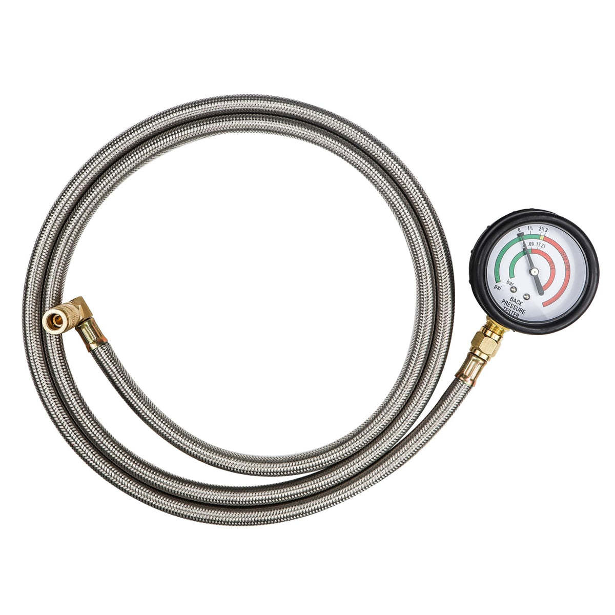 DKwoeshg high-temp stainless braided hose detail resisting heat for safe testing