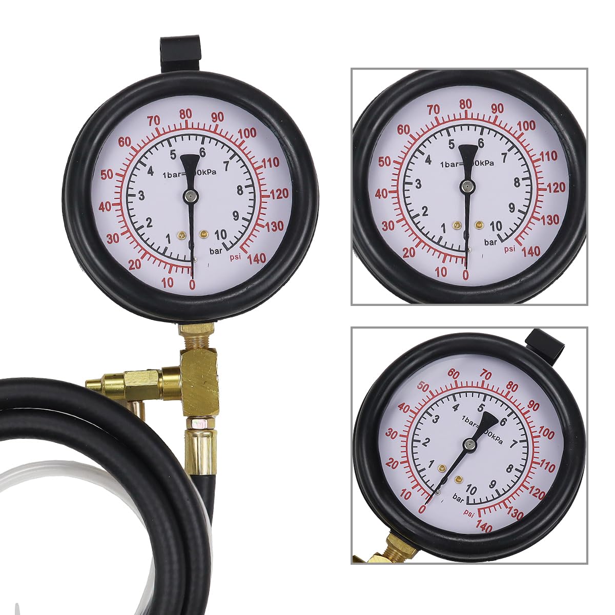 DKwoeshg pressure gauge close-up showing precise readings for accurate testing