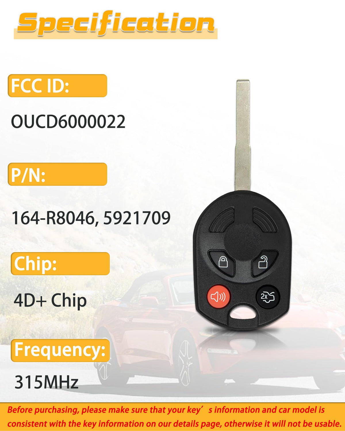 DLGHPO back label with FCC ID and part numbers for compatibility check