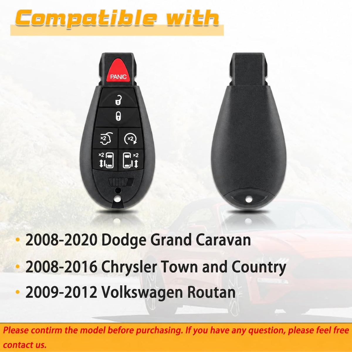 DLGHPO remote inserted into car slot ignition demonstrating FOBIK compatibility