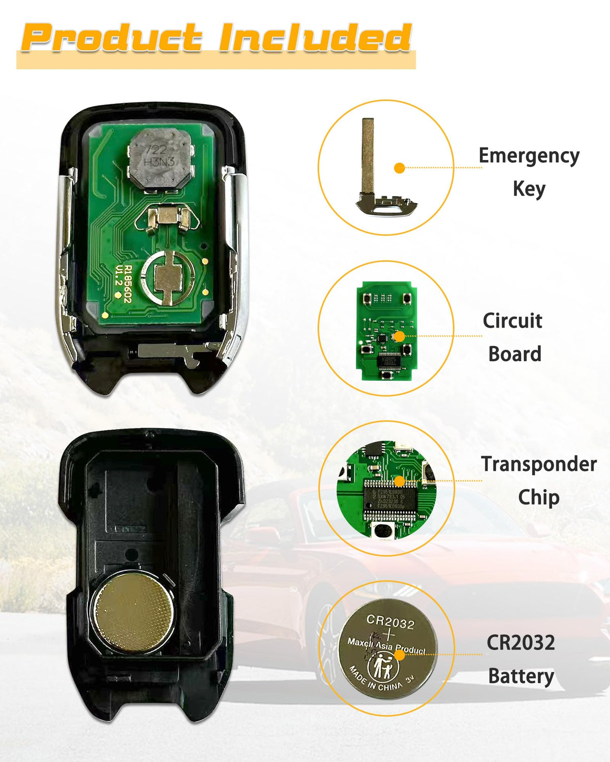 DLGHPO fob shown near Silverado dash illustrating compatibility during use