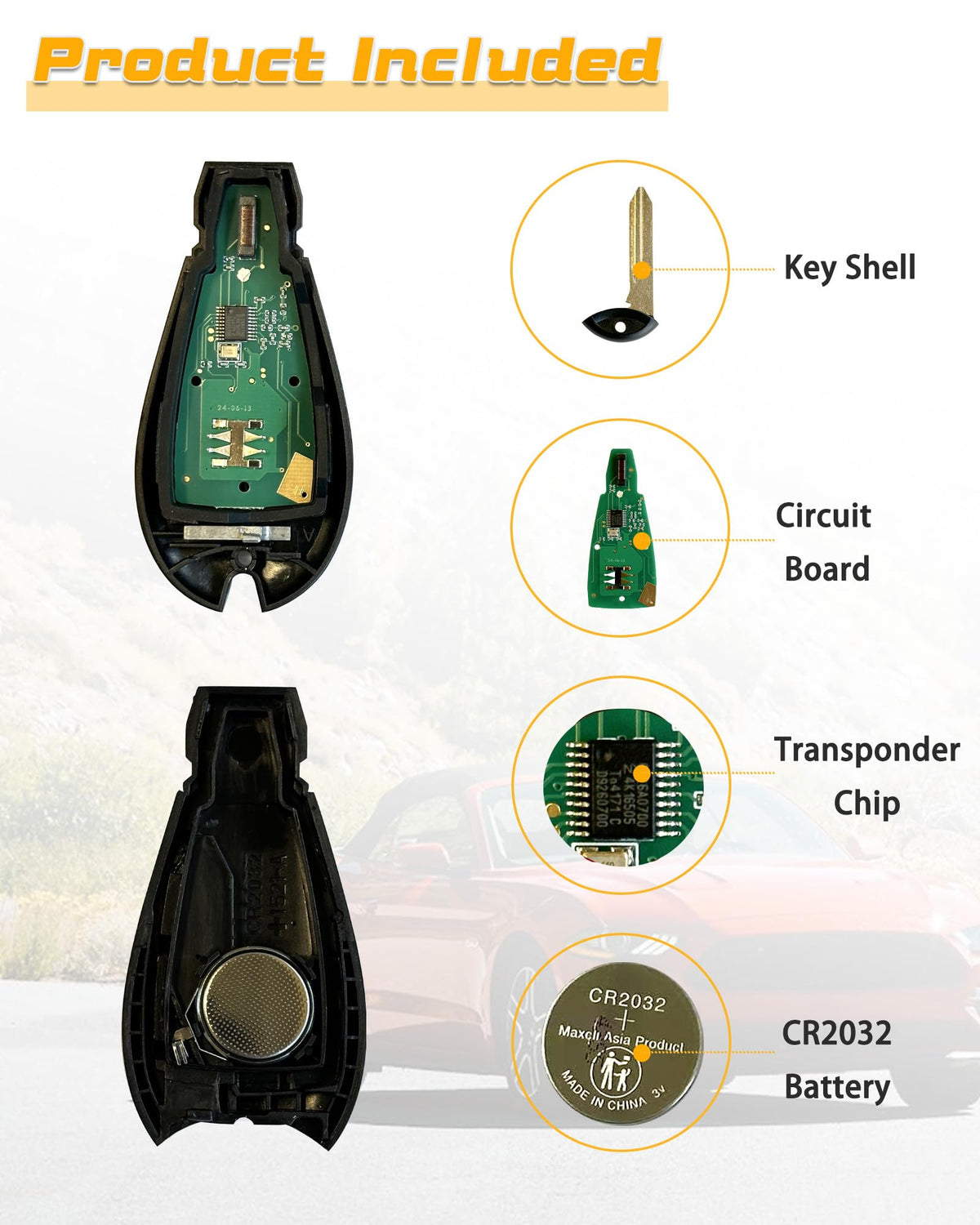 DLGHPO key fob attached to keyring showing ready-to-use everyday convenience