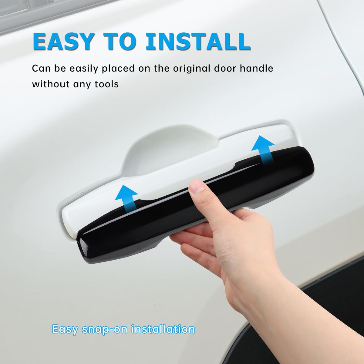 DLOVEG installed on driver door demonstrating easy snap-on benefit
