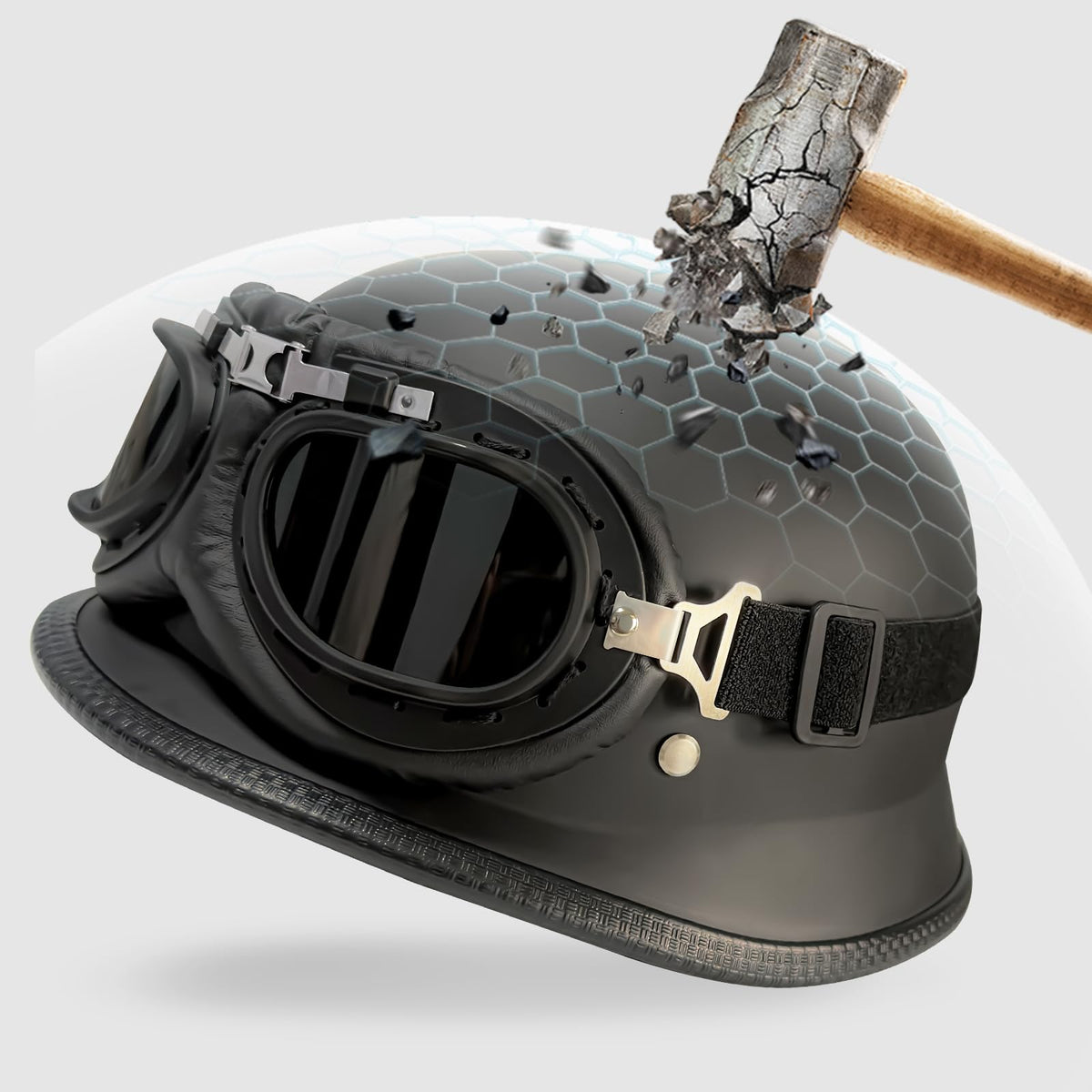 DLPACKJ side profile with chin strap visible for secure fit advantage