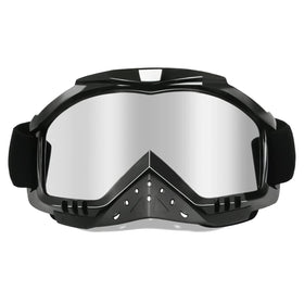 Dmeixs front packaging showing silver goggles and included strap for quick identification