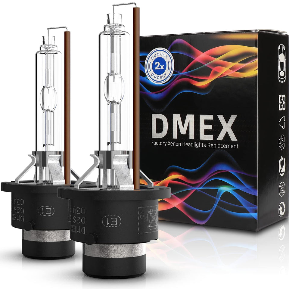 DMEX front packaging showing replacement D2S bulbs and benefits