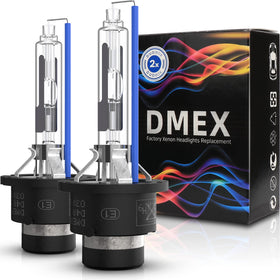 DMEX D4R front packaging showing bulb pair and benefits