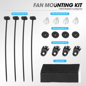DNA MOTORING close-up of fan blades showing durable finish and optimized airflow
