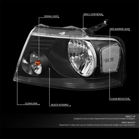 DNA MOTORING black housing detail highlighting modern styling benefit