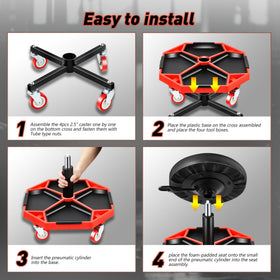 DNA MOTORING swivel casters and sturdy base for smooth mobility and stability
