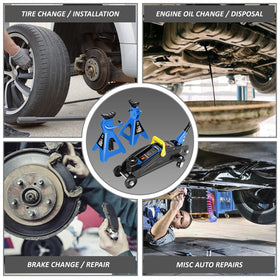 DNA Motoring jack caster and handle detail for easy maneuvering