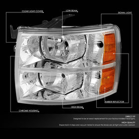 DNA MOTORING close-up of chrome housing detail highlighting durable finish and clarity