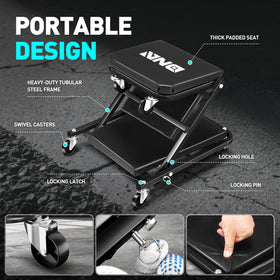 DNA Motoring close-up of thick padded cushion highlighting comfort for long jobs