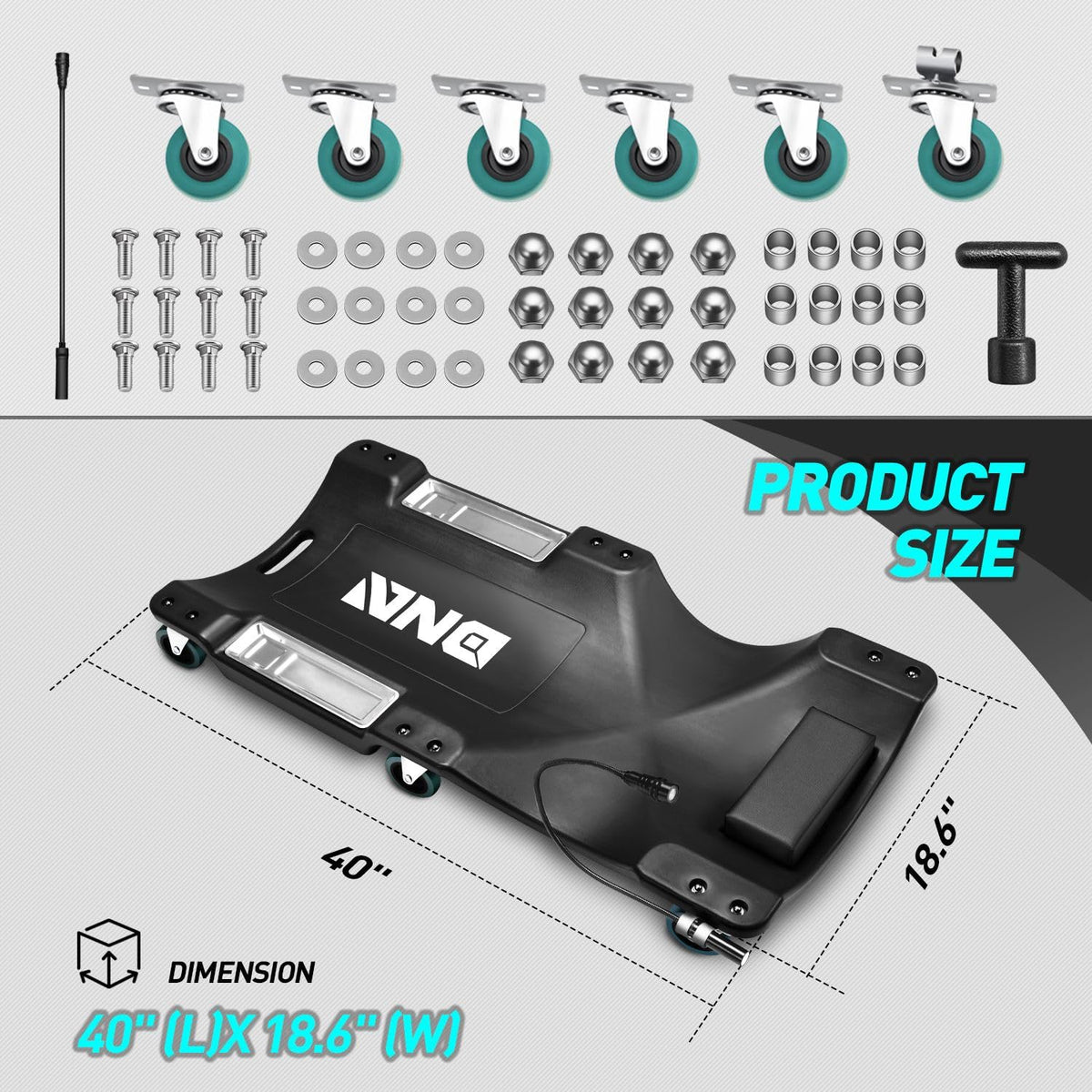 DNA MOTORING close-up of padded headrest providing neck support and improved comfort