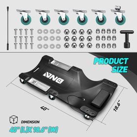 DNA MOTORING close-up of padded headrest providing neck support and improved comfort