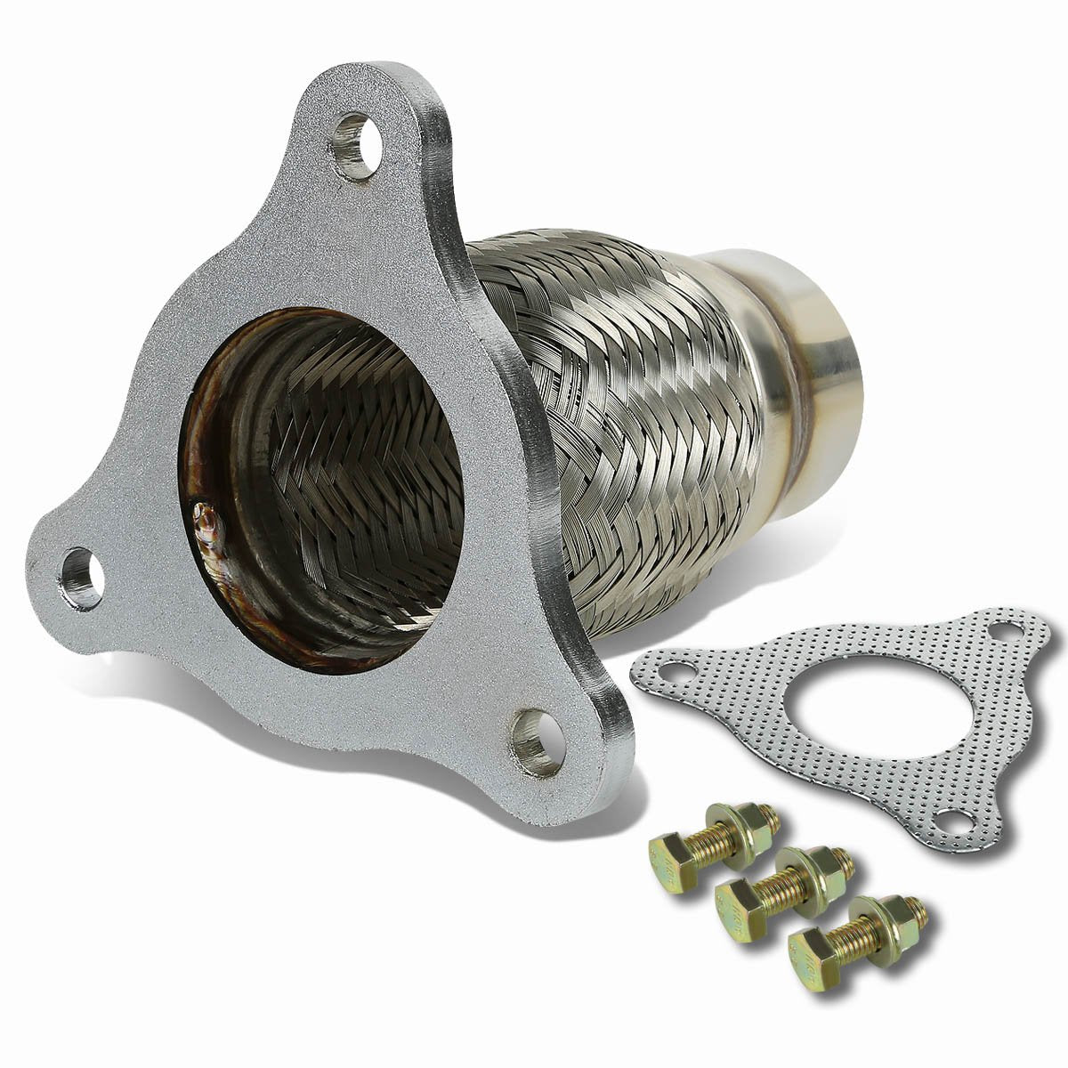 DNA MOTORING CNC flange detail highlighting TIG weld strength benefit