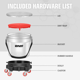 DNA MOTORING dolly with five casters for smooth mobile detailing