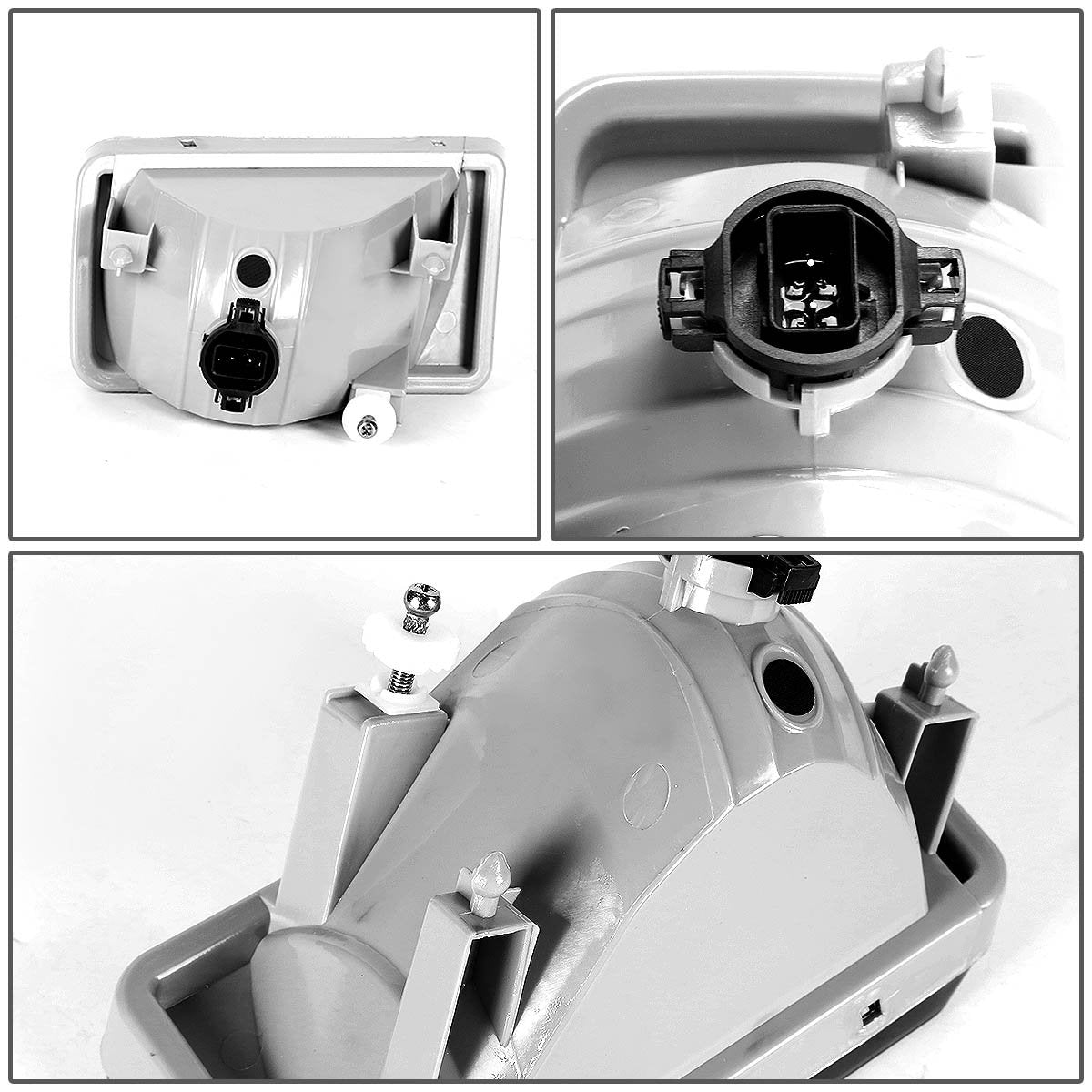 DNA MOTORING fog lamp bulb and socket detail for fast plug-and-play installation benefit