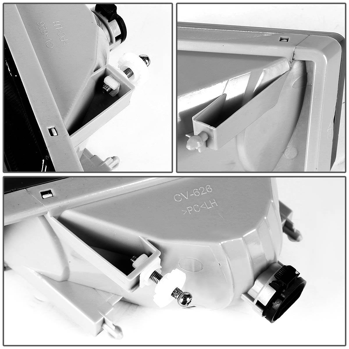 DNA MOTORING close-up of lens and bezel showing quality finish and improved light output
