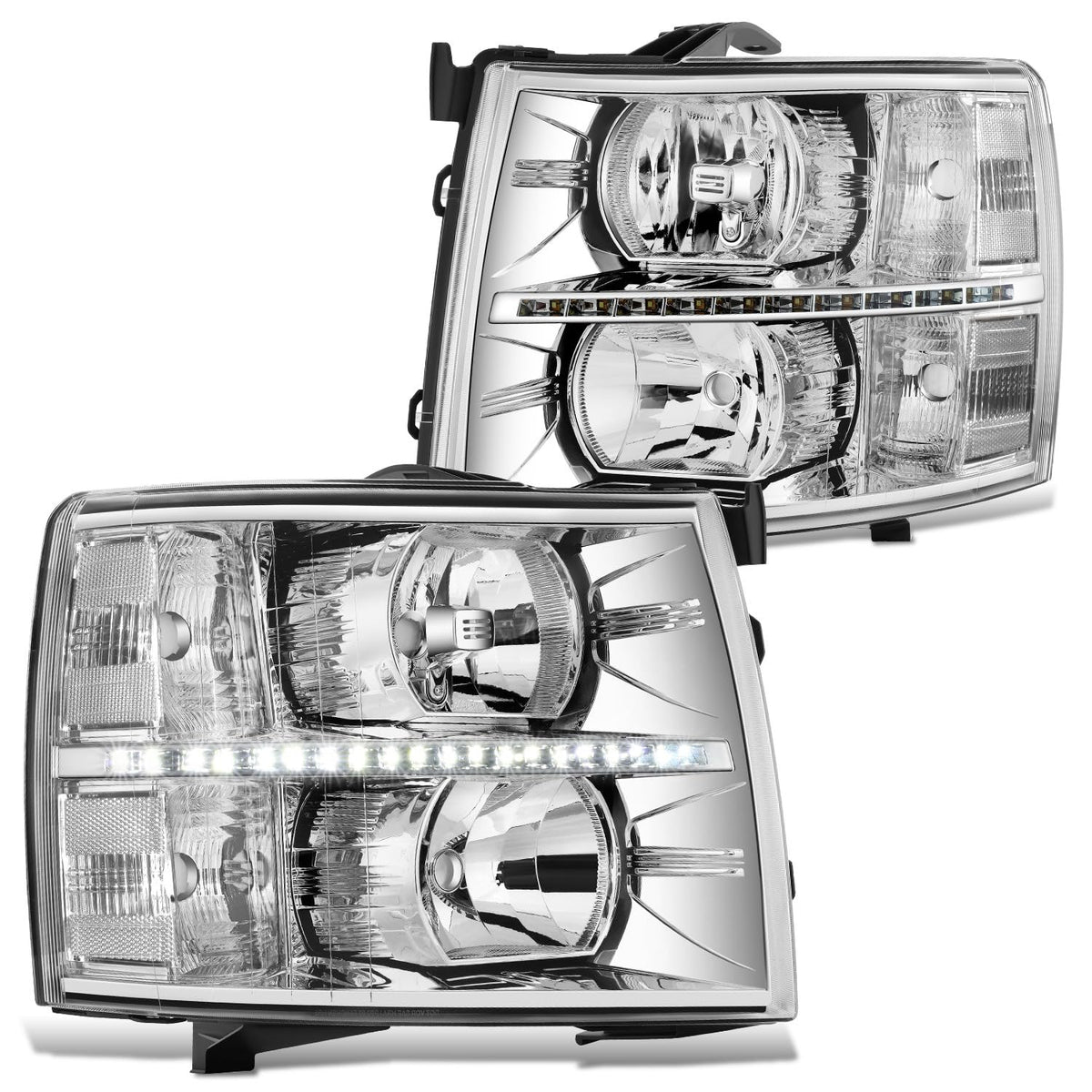 DNA MOTORING front assembly chrome clear showing modern styling and improved visibility