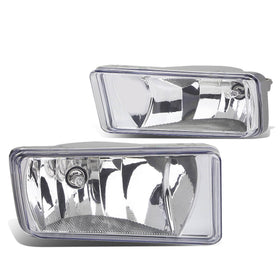 DNA MOTORING front fog lights packaging shows pair and included bulbs, clear replacement benefit