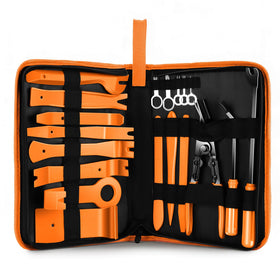 DNA MOToring full 19-piece kit laid out, organized for easy selection and transport