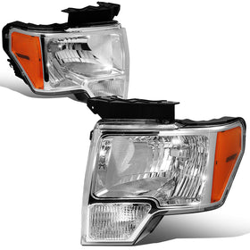 DNA MOTORING front view chrome amber headlights showing updated truck face and style