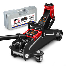 DNA MOTORING front view floor jack showing compact design and sturdy base