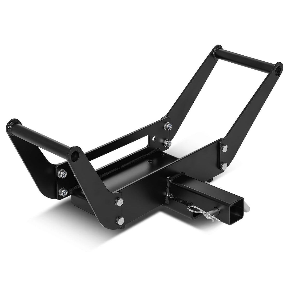 DNA MOTORING front view mounted in hitch showing secure towing