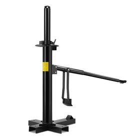 DNA MOTORING front view showing full portable tire changer and clamping points, clear workspace benefit