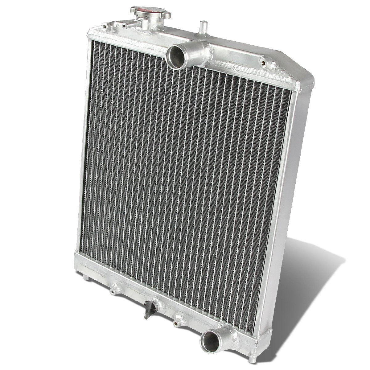 DNA MOTORING front view radiator showing full dual-core build and fitment benefit