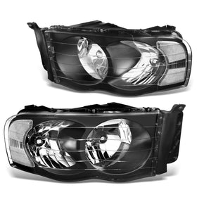 DNA MOTORING front view pair showing black housing and clear corner for refreshed appearance