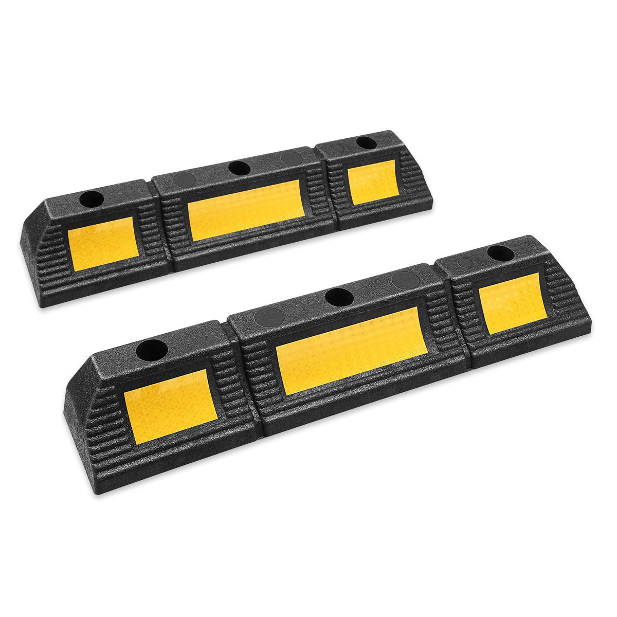 DNA MOTORING front view parking stopper showing profile and stopping benefit