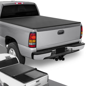 DNA MOTORING front view of tonneau cover installed for clean look