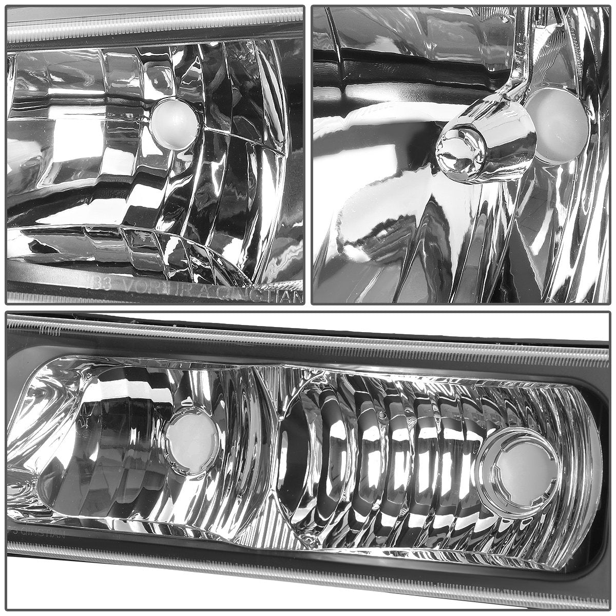 DNA MOTORING side angle of headlight illustrating mounting points and ease of bolt-on replacement