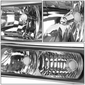 DNA MOTORING side angle of headlight illustrating mounting points and ease of bolt-on replacement