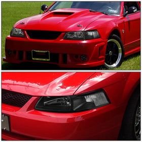 DNA MOTORING headlight installed on 1999–2004 Mustang showing refreshed front appearance